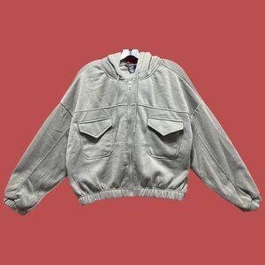 Love Mood - Women's Long Sleeve Hooded Sweatshirt - Olive Green - Large